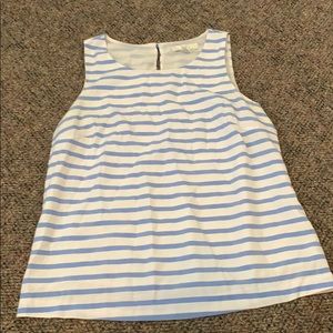 Blue and white striped tank